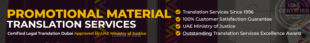 promotional material translation in dubai