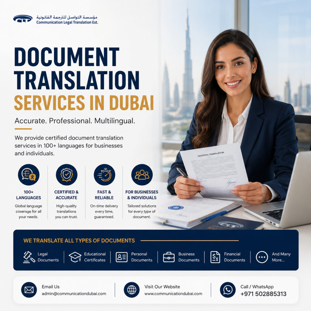 Document Translation Services in Dubai 
