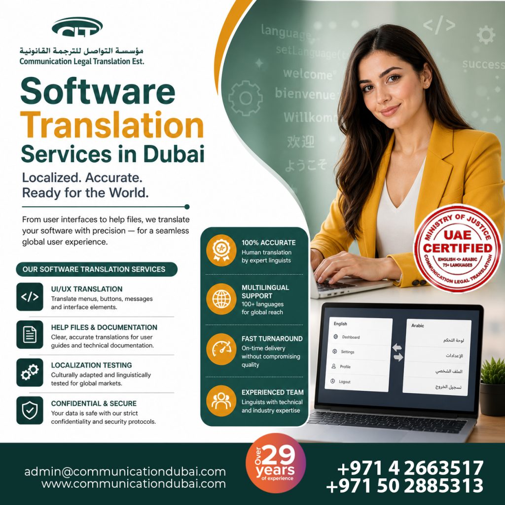 Software Translation Services in Dubai