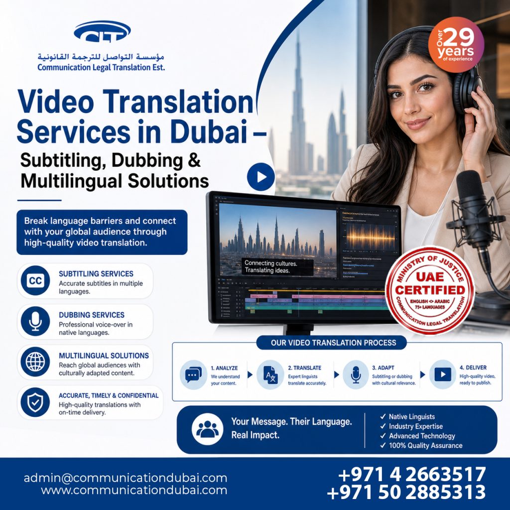 Video Translation Services in Dubai