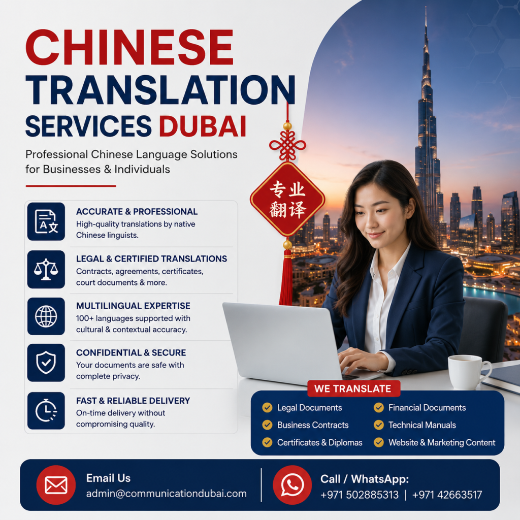 Chinese Translation Services Dubai