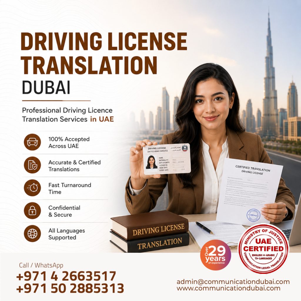 Driving License Translation Dubai