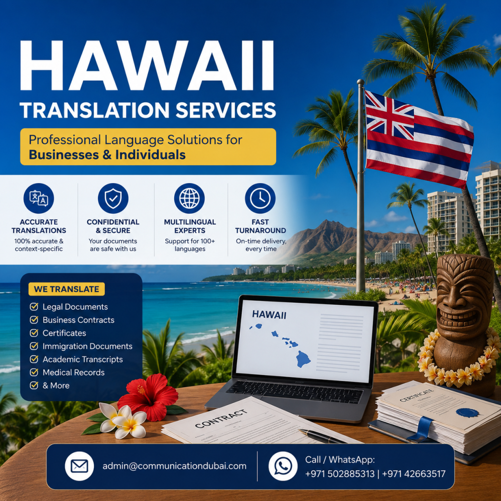 Hawaii Translation Services – Professional Language Solutions for Businesses & Individuals