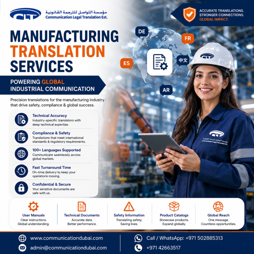 Manufacturing Translation Services