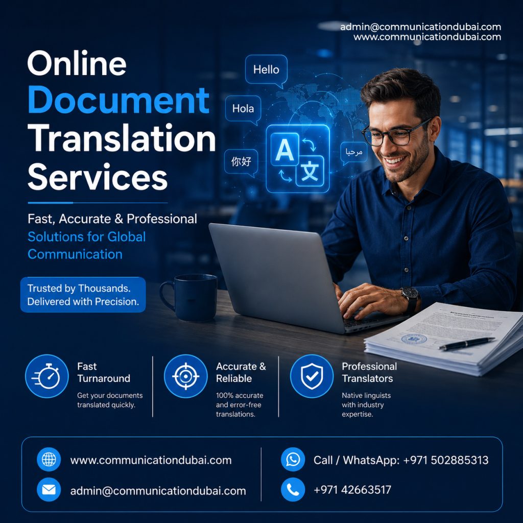 Online Document Translation Services: Fast, Accurate & Professional Solutions for Global Communication
Read More
https://www.communicationdubai.com/online-document-translation-services/
#DocumentTranslation
#OnlineTranslation
Online Document Translation Services,
Document Translation Services Dubai,
Professional Translation Services UAE,
Online Translation Services,
Multilingual Translation Services,
Business Document Translation,
Document Translator Dubai,
Translation Company Dubai,
Online Language Translation,
Professional Document Translation
