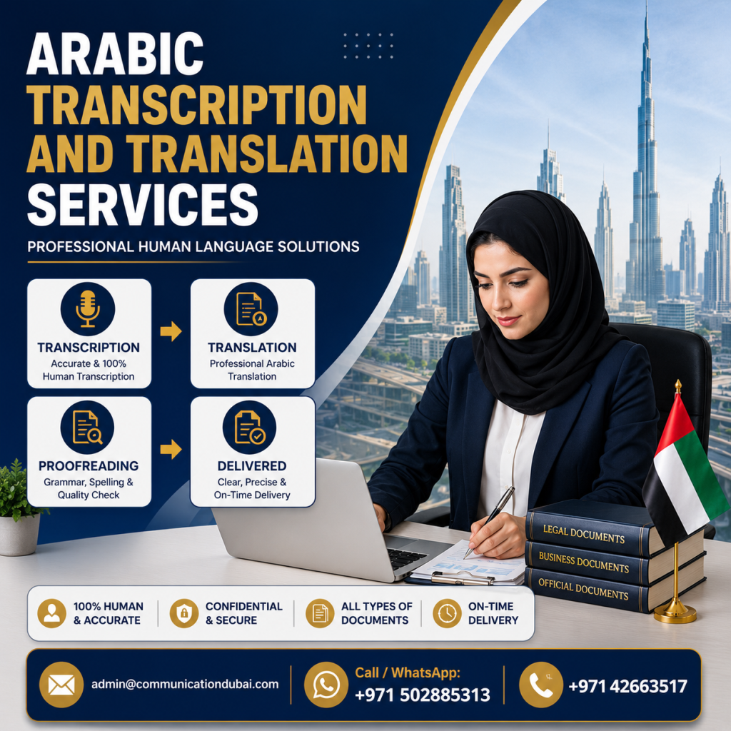 Arabic Transcription and Translation Services