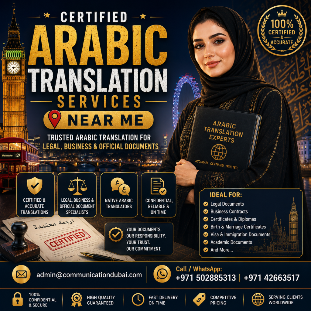 Certified Arabic Translation Services Near Me