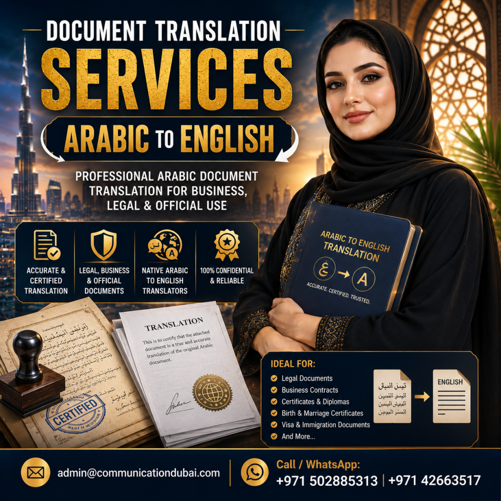 Document Translation Services Arabic to English