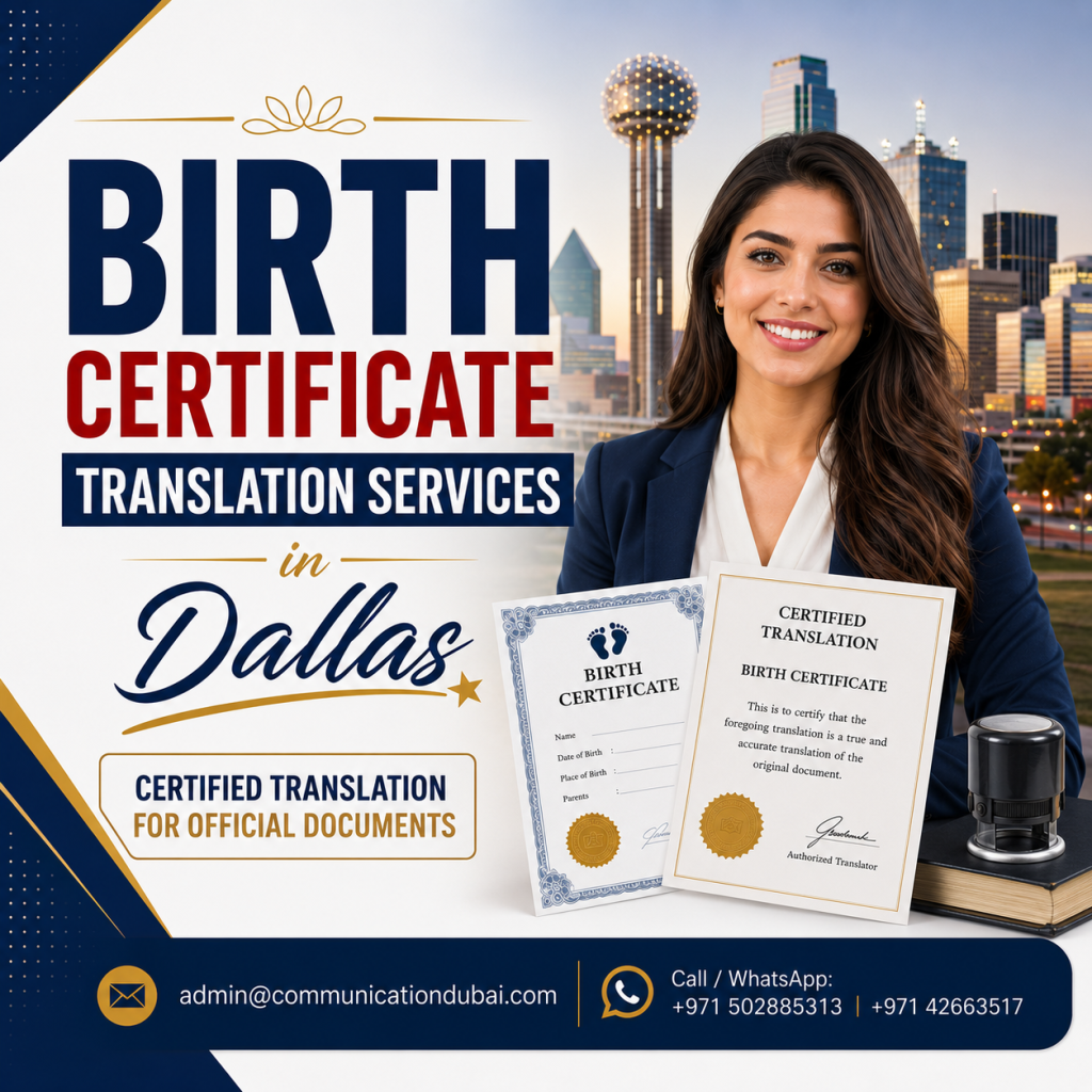 Birth Certificate Translation Services in Dallas