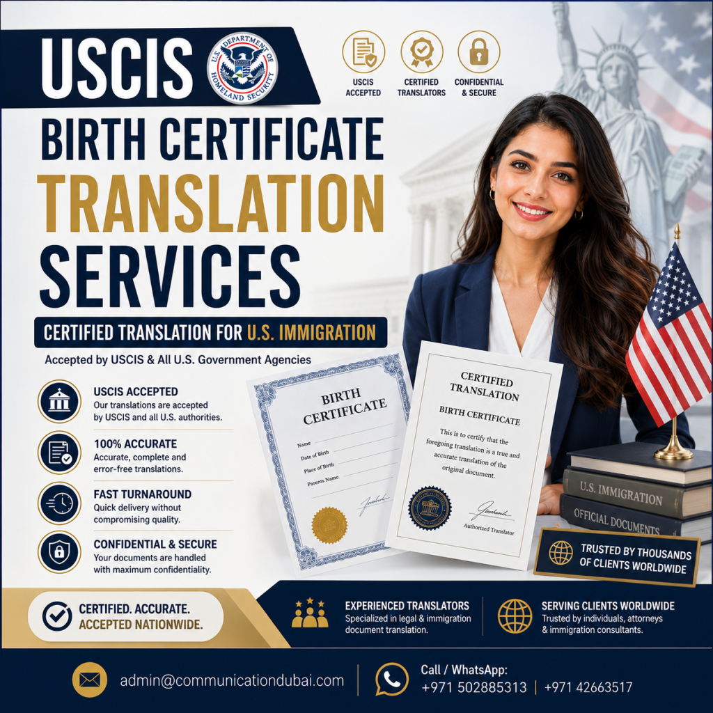 USCIS Birth Certificate Translation Services