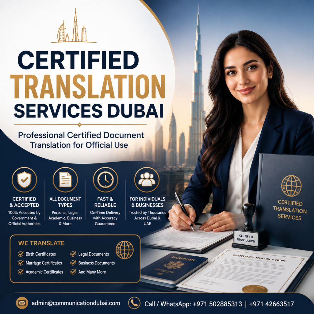 Certified Translation Services Dubai