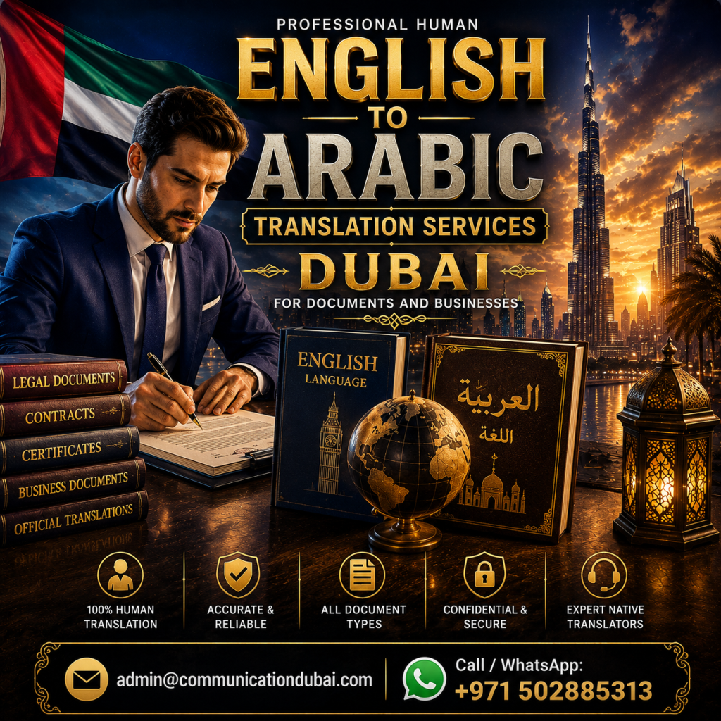 English to Arabic Translation Services Dubai