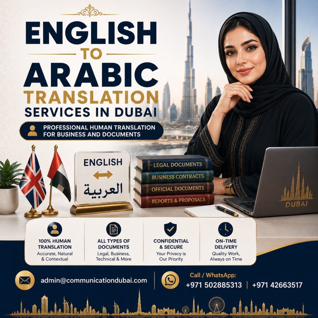 English to Arabic Translation Services in Dubai