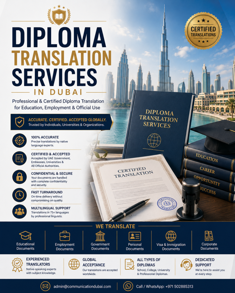 Diploma Translation Services in Dubai
