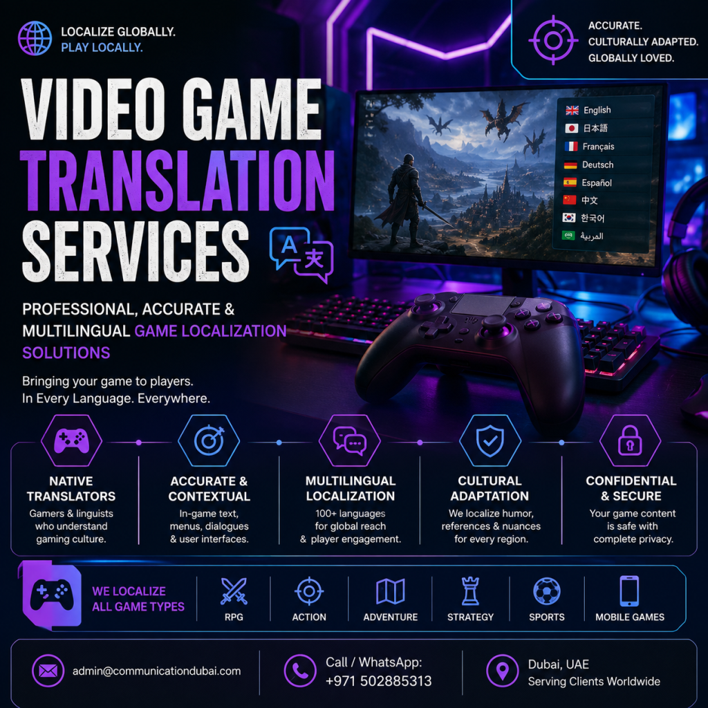 Video Game Translation Services