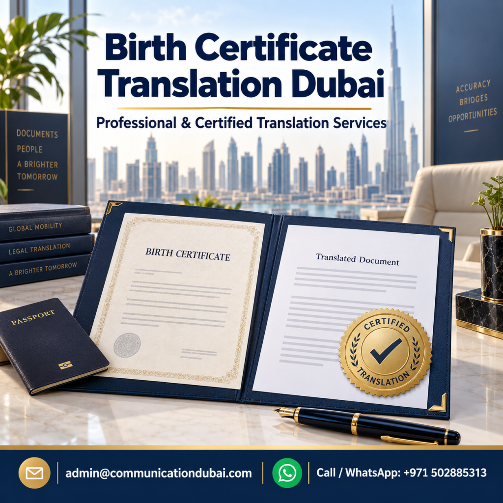 Birth Certificate Translation Dubai