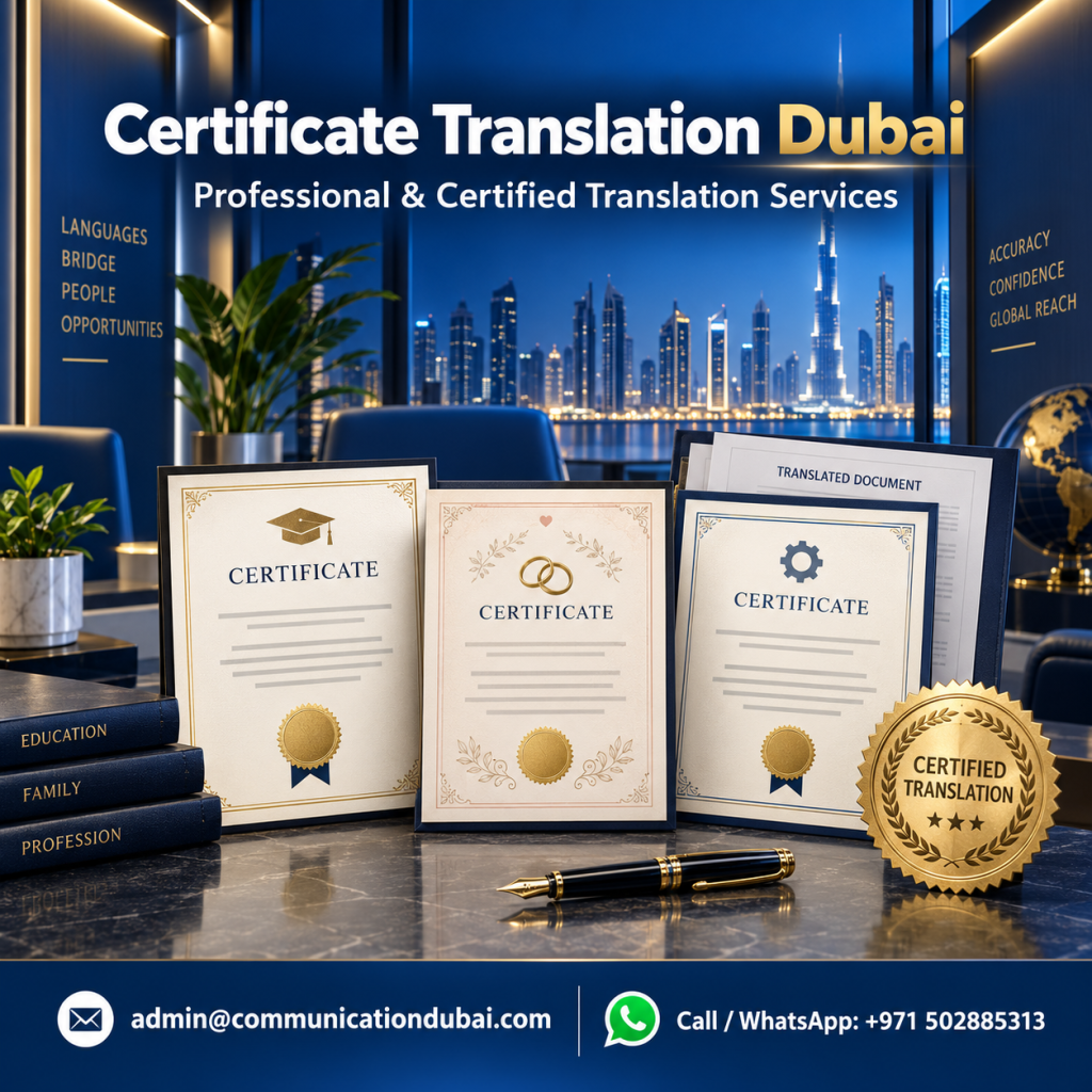 Certificate Translation Dubai