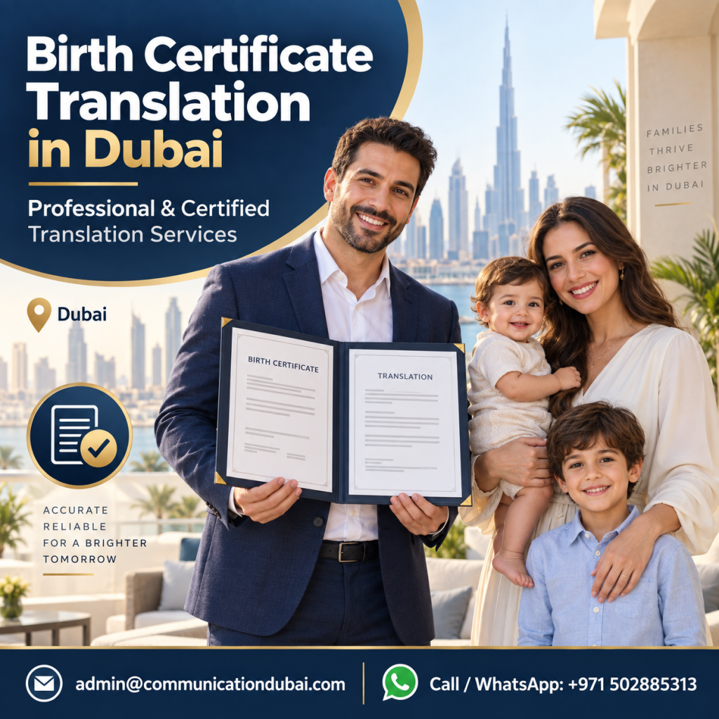 Birth Certificate Translation in Dubai