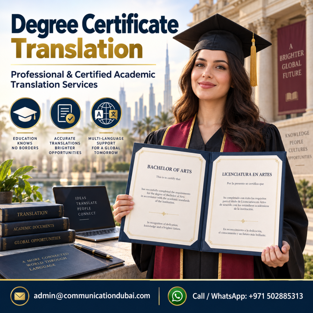 Degree Certificate Translation