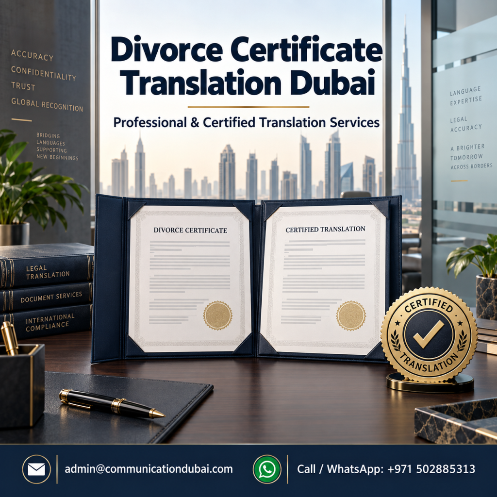 Divorce Certificate Translation Dubai