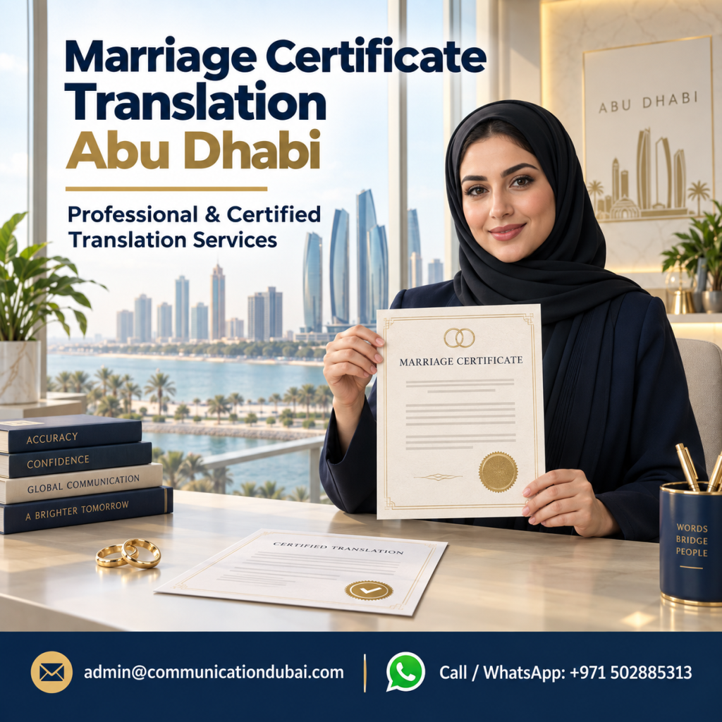Marriage Certificate Translation Abu Dhabi