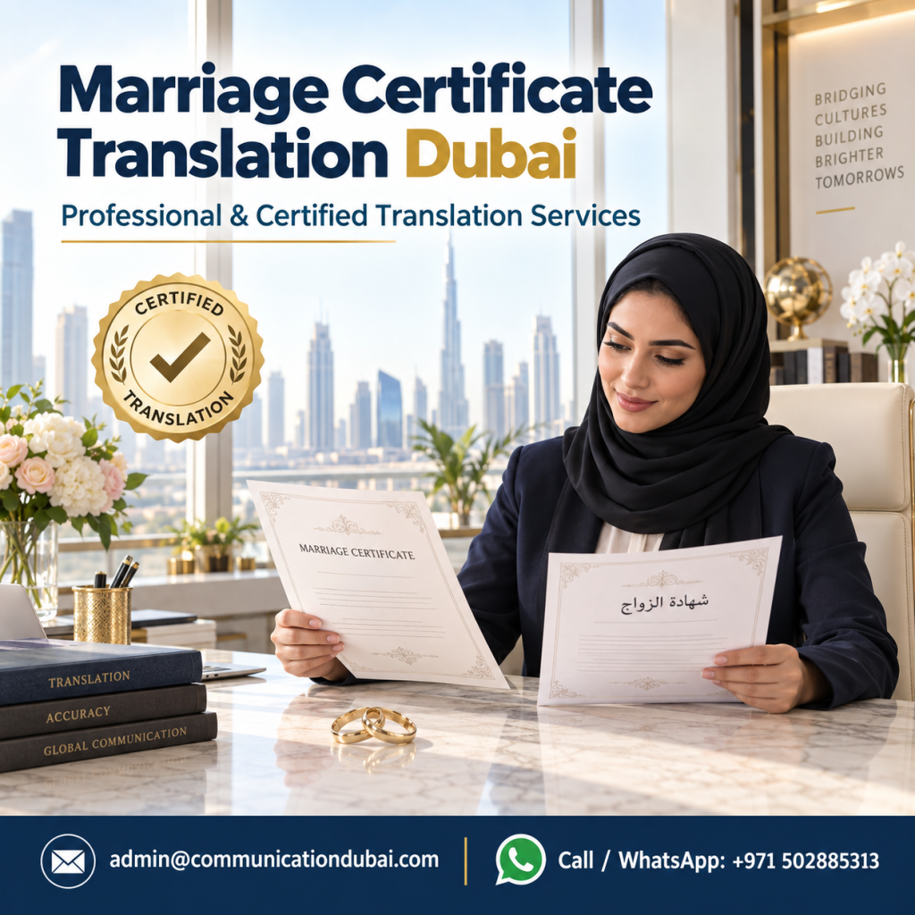 Marriage Certificate Translation Dubai