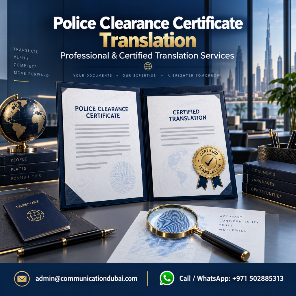 Police Clearance Certificate Translation