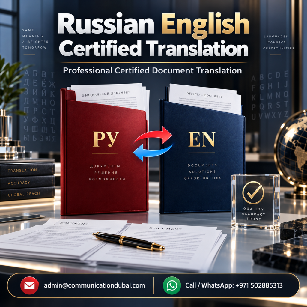 Russian English Certified Translation