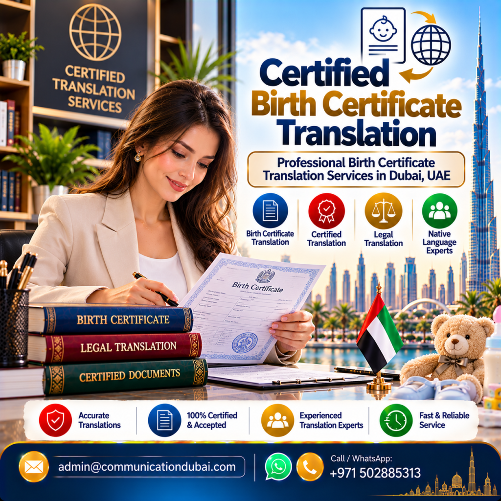 Certified Birth Certificate Translation