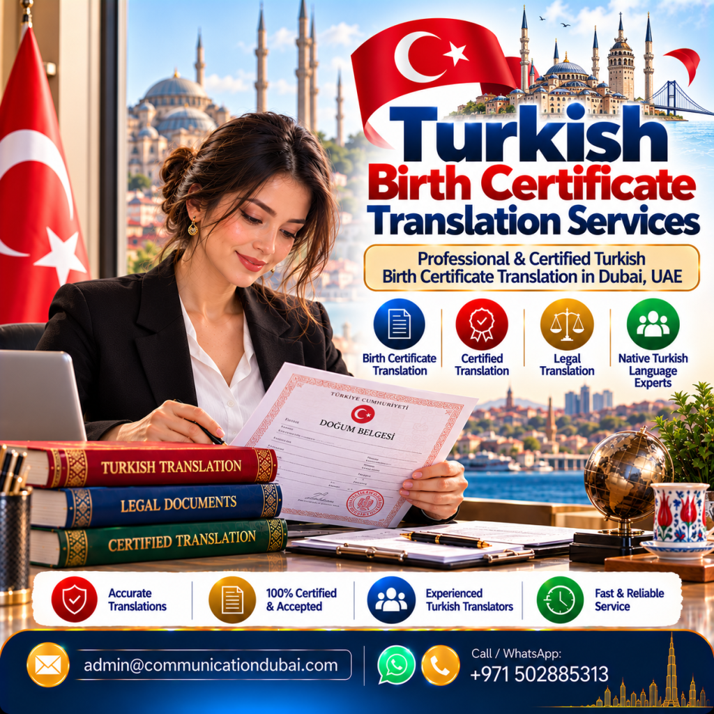 Turkish Birth Certificate Translation Services