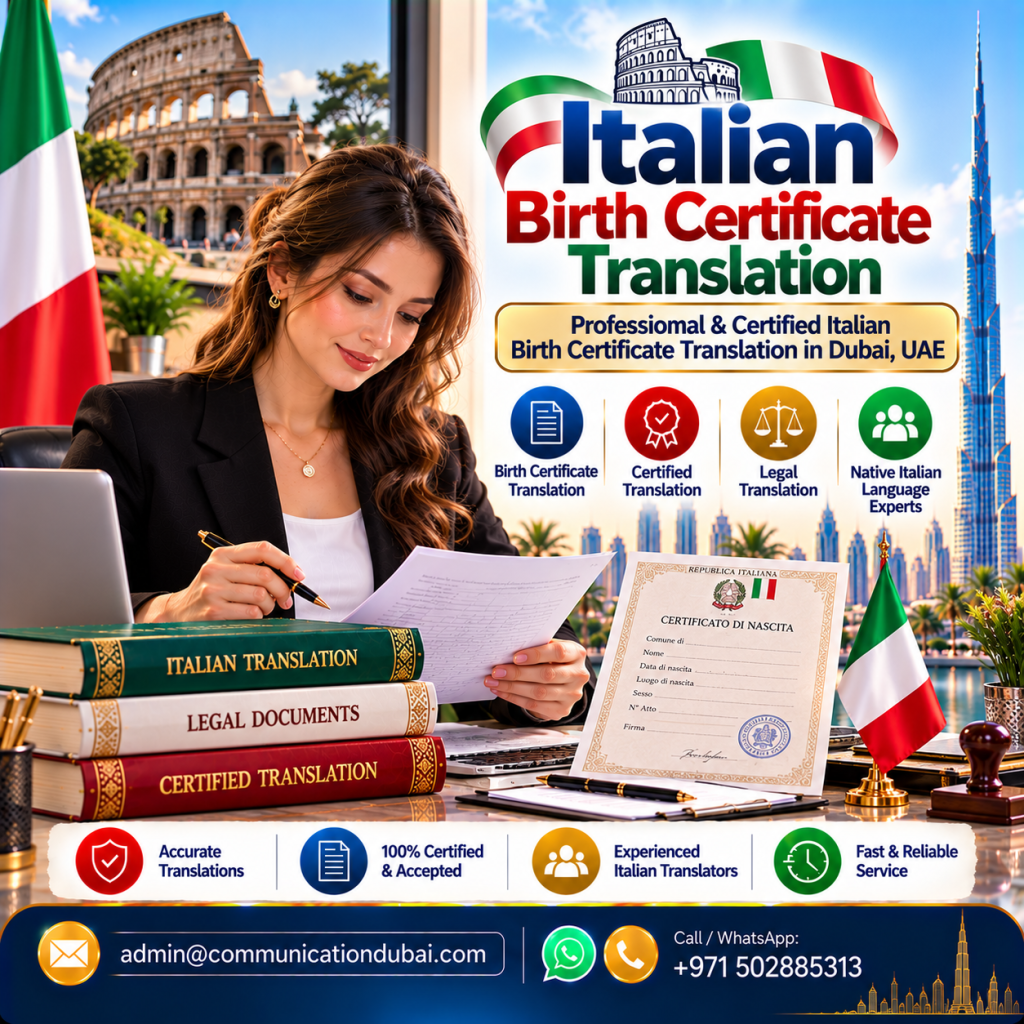 Italian Birth Certificate Translation